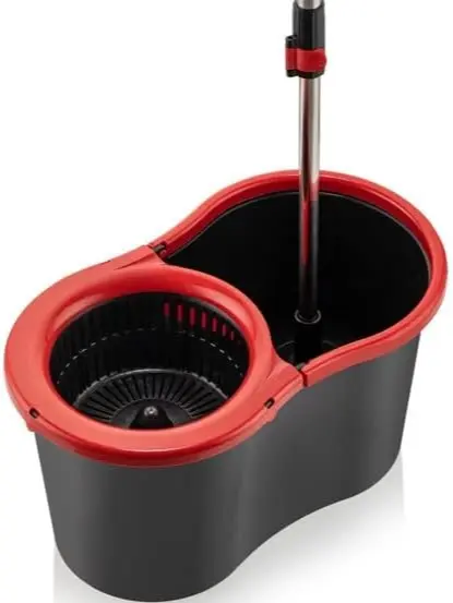 360° FLOOR MAGIC SPIN MOP BUCKET SET MICROFIBER ROTATING DRY HEADS WITH 3 HEADS Cleaning Adjustable Room 5
