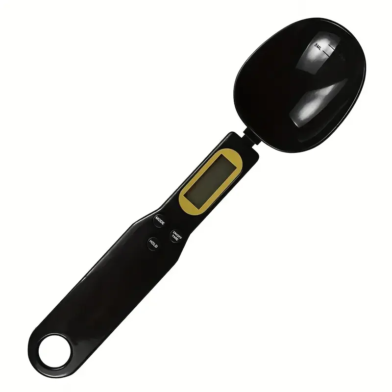 Cuchara de balanza digital de cocina AccuMeasure, plástico, pantalla LCD, precisión de 0,1 g a 500 g, alimentada por batería, ideal para cocinar, hornear y controlar las porciones. 5