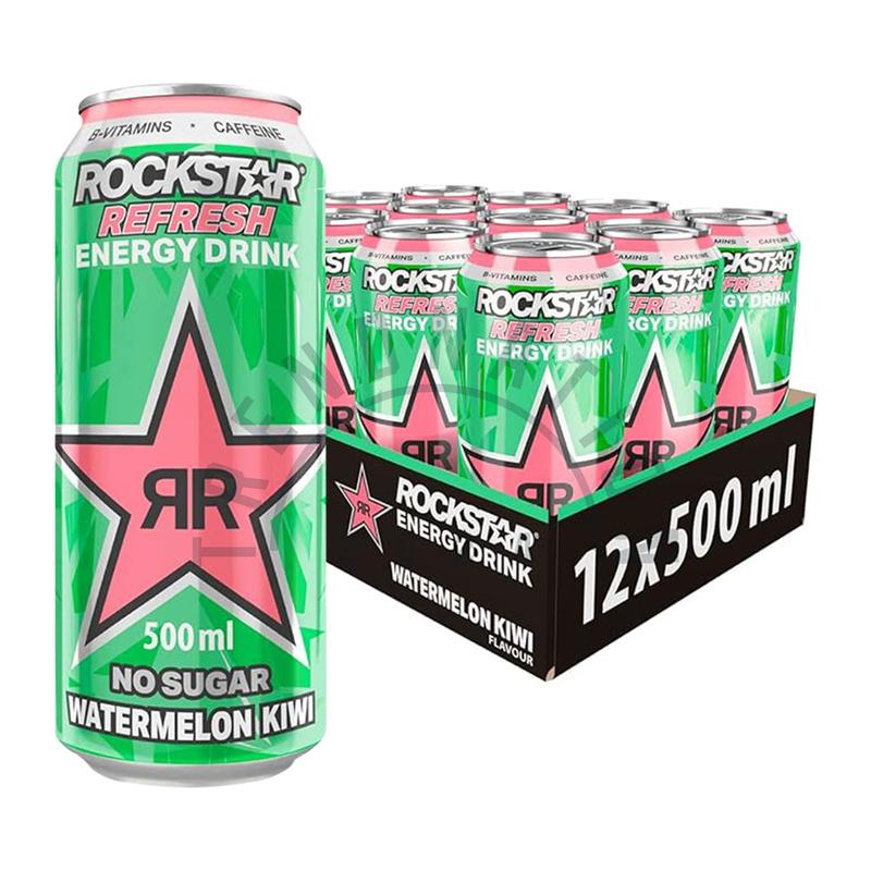 Rockstar Energy Drink Energy & Mental Caffeine Vitamin B Boost 12 x 500ml 4