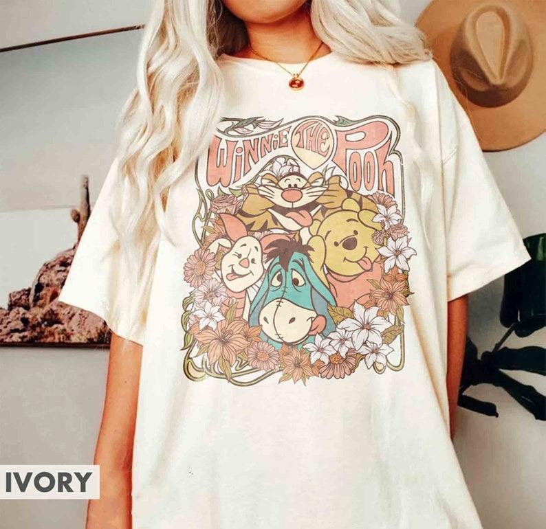Retro Winne The Pooh and Friends Shirt, Winnie Pooh Shirt, Family Trip Shirt 0