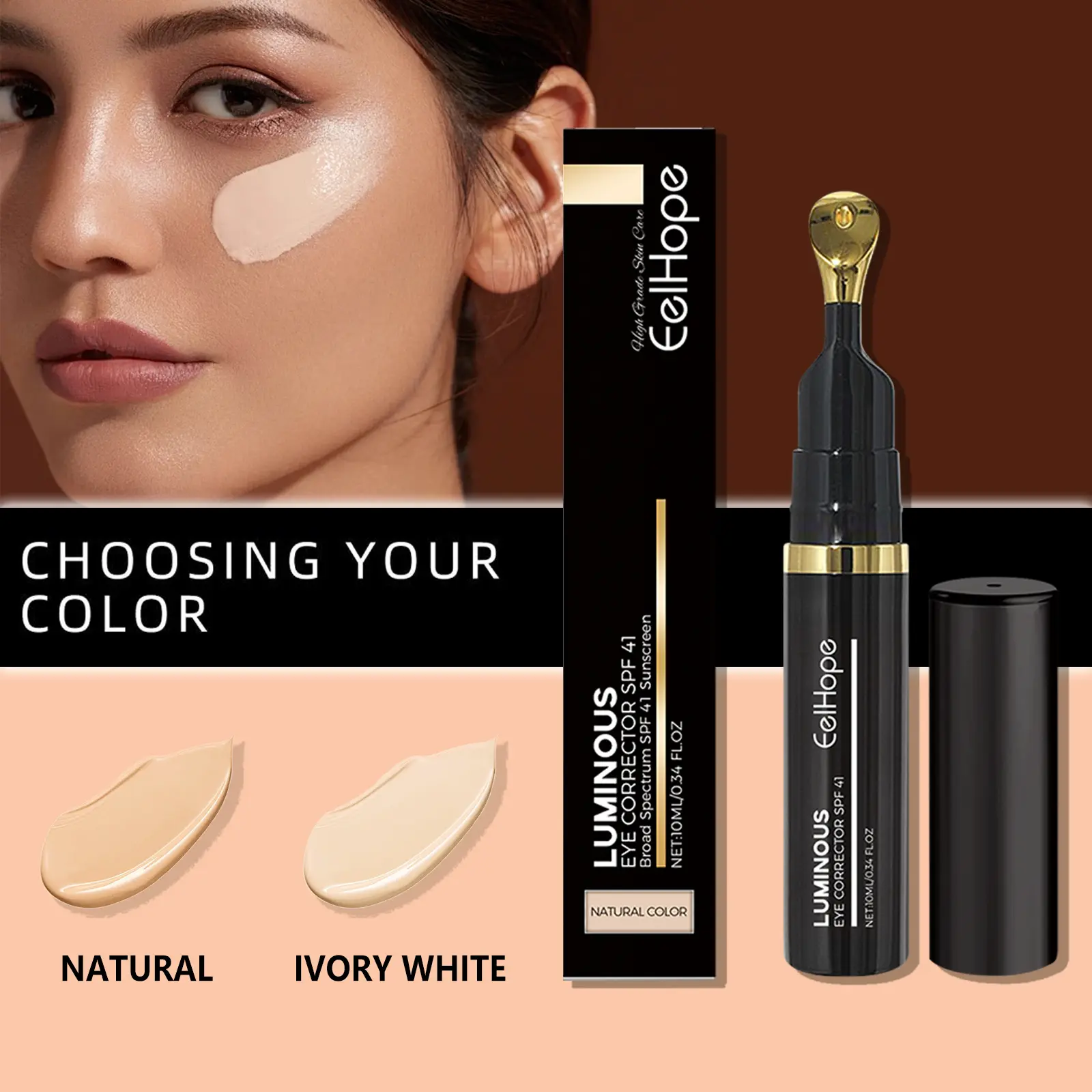 [Upgraded Version] Luminous Eye Corrector SPF Skin Care Comfort Eye massage concealer liquid foundation(New and old packaging will be shipped at random)