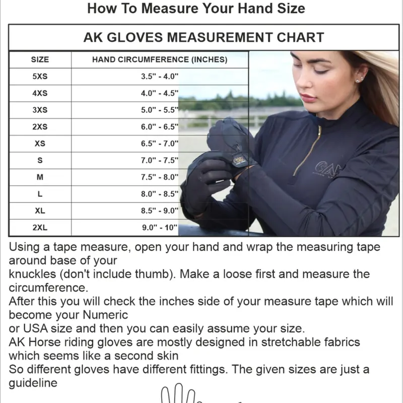 AK Synthetic Grip Horse Riding Gloves All Season Unisex Equestrian Gloves AKRS-6344 6