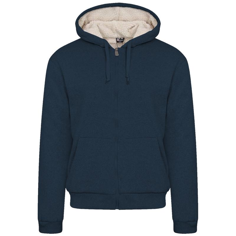 Mens Brave Soul Fur Lined Zip Up Hoodie Sherpa Borg Sweatshirt Winter Jacket New Menswear Pocket 3