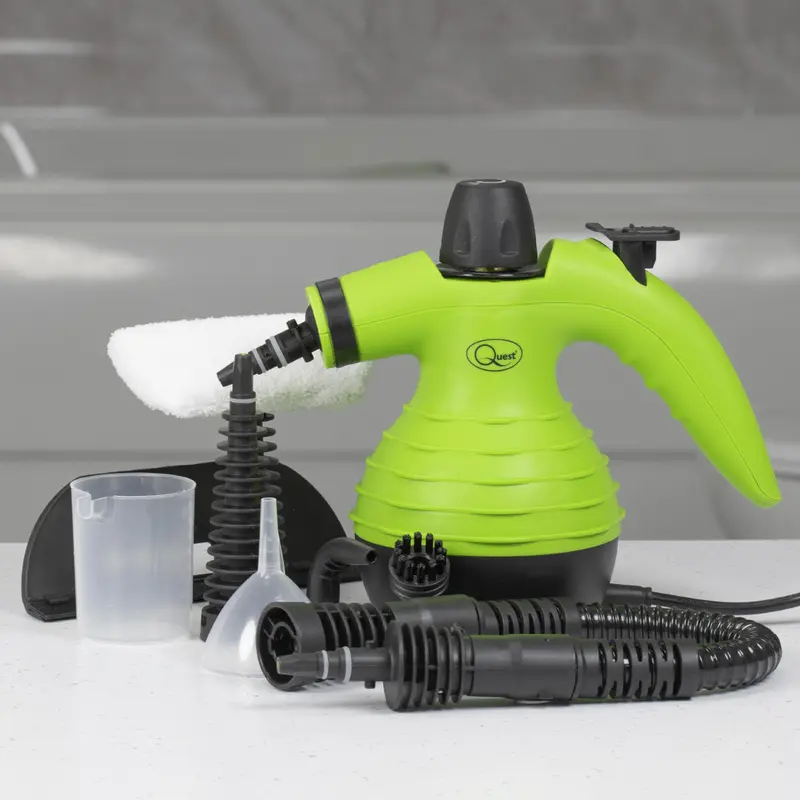 Quest Handheld Steam Cleaner - Fabric and Garment Steamer - Multi Purpose High Pressure Chemical Free Cleaning - Green - Car Cleaning Products - Perfect Father's Day Gift 1