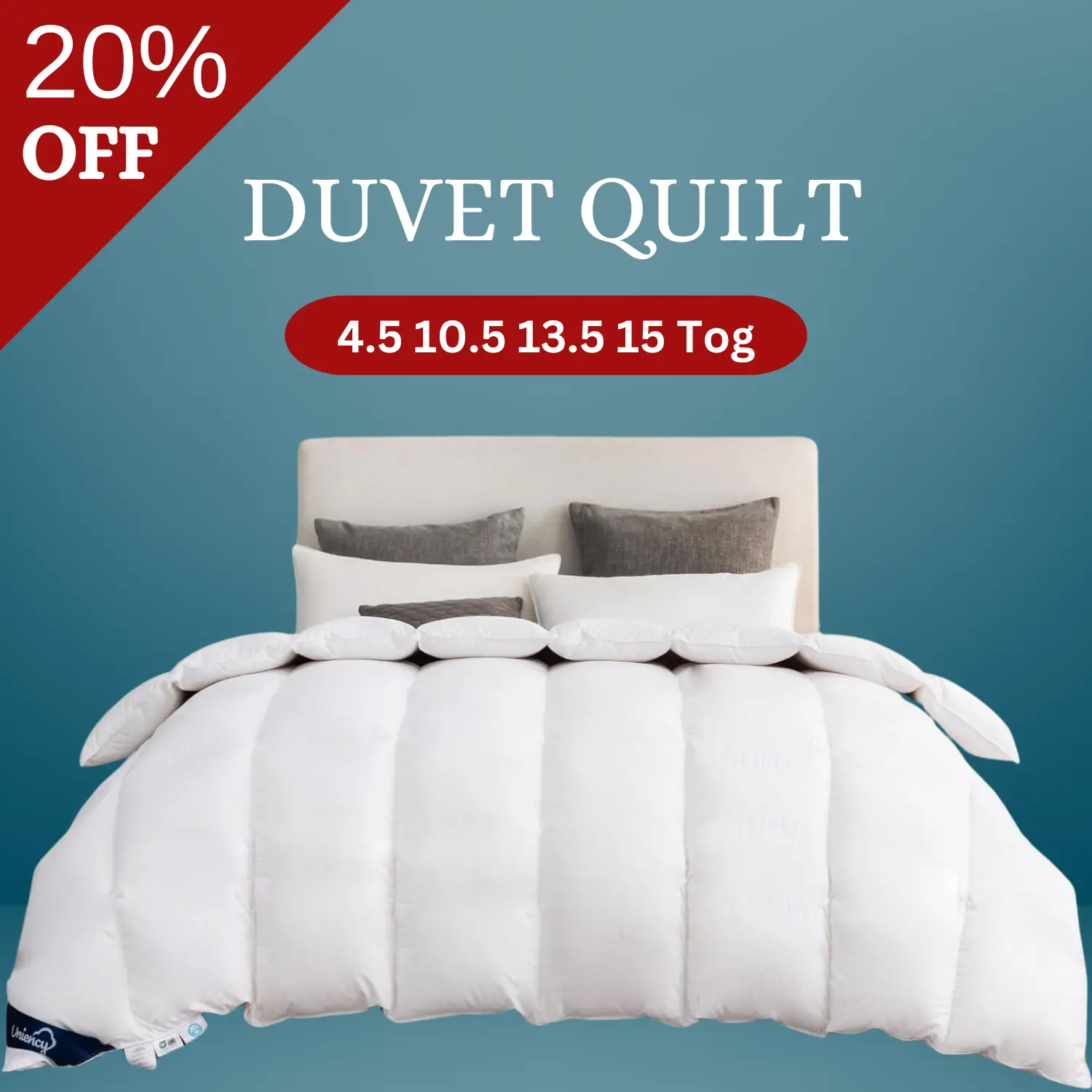 Anti-Allergy Feels Like Down Hotel Quality Duvet Quilt Bedding for a Winter Duvet Quilt, Heavyweight Coverless, Warm and Cozy With a Hollowfiber outer layer made of Polypropylene Tog (4.5 10.5 13.5 15) for sizes Single, Double, King and Super King