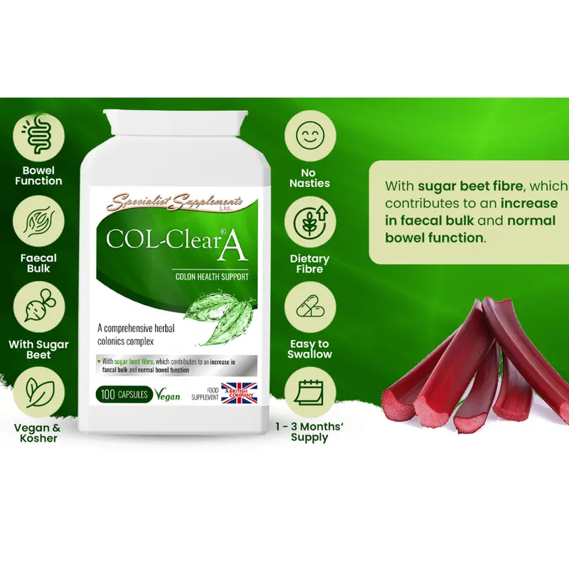 Specialist Supplements COL-CLEAR A Colon Cleanse  100 Capsules 6