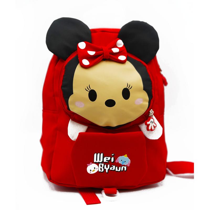Unique Red Cartoon-Inspired Kids Bag with Pocket, Cute & Flexible Unisex Design, Perfect Gift for Little Adventurers. 0
