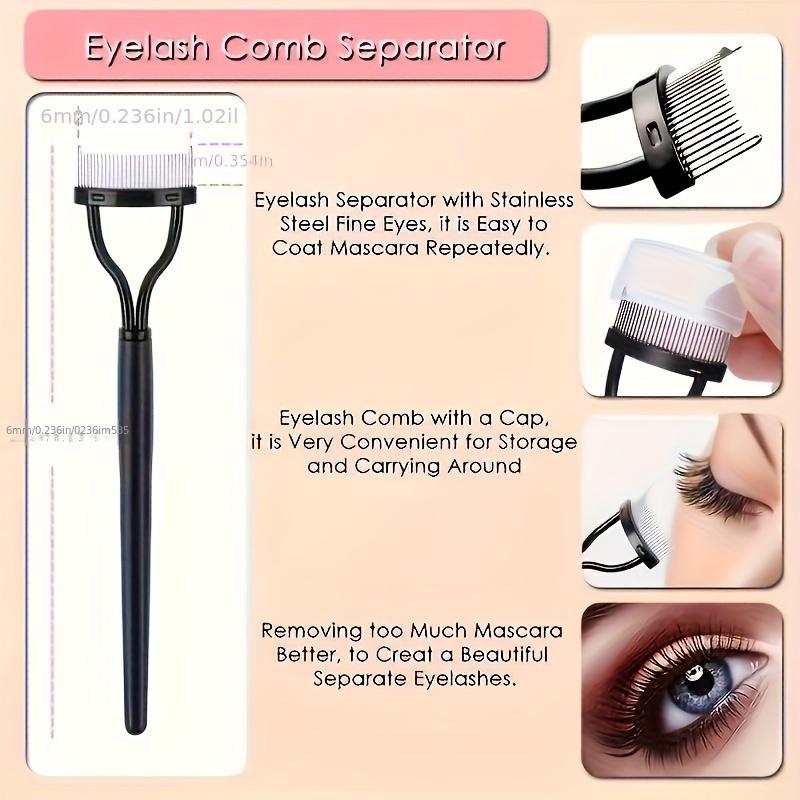 8-Piece Complete Eyelash Curling System – Hypoallergenic, Easy-to-Use Curler, 5 Refill Pads, 2 Combs, Perfect for Sensitive Eyes, Lash Enhancement and Definition Makeup Brush  Brow  Compact  Kit Mascara   Cosmetic Carbon Applicator Storage, complete set 6