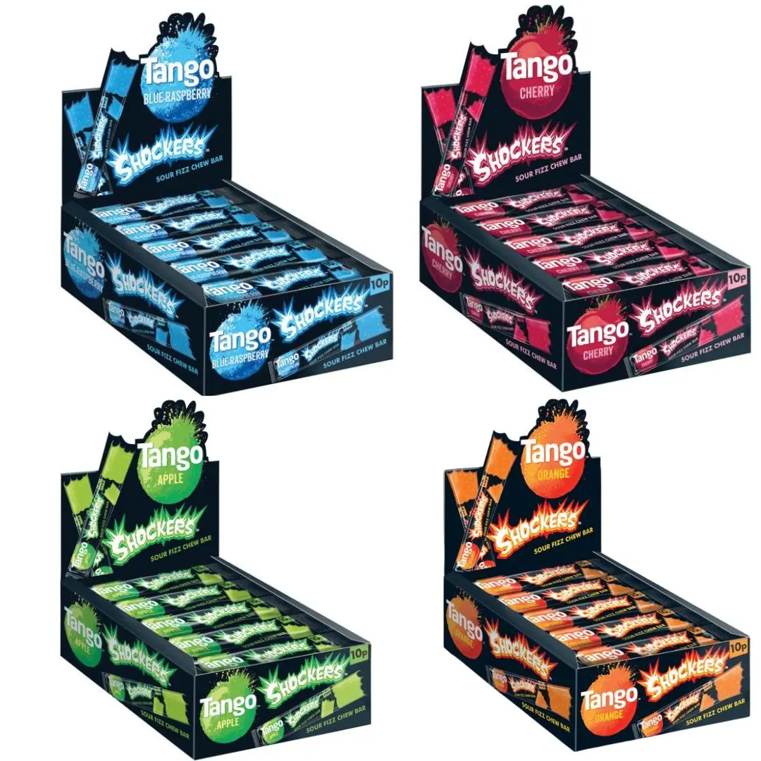Tango Orange - Blue Raspberry - Cherry - Apple Sherbet Shockers 11g Candy Snack yummy treats halal
