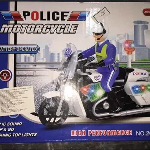 2688B Light Up Police Motorbike for kids
