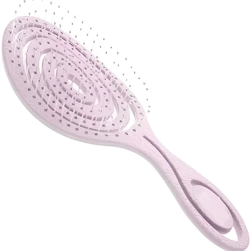 Beauty Eco Friendly Straw Hairbrush with Flexible Soft Pin Bristles for Wet/Dry Hair Detangling and Head Massaging free shipping 0