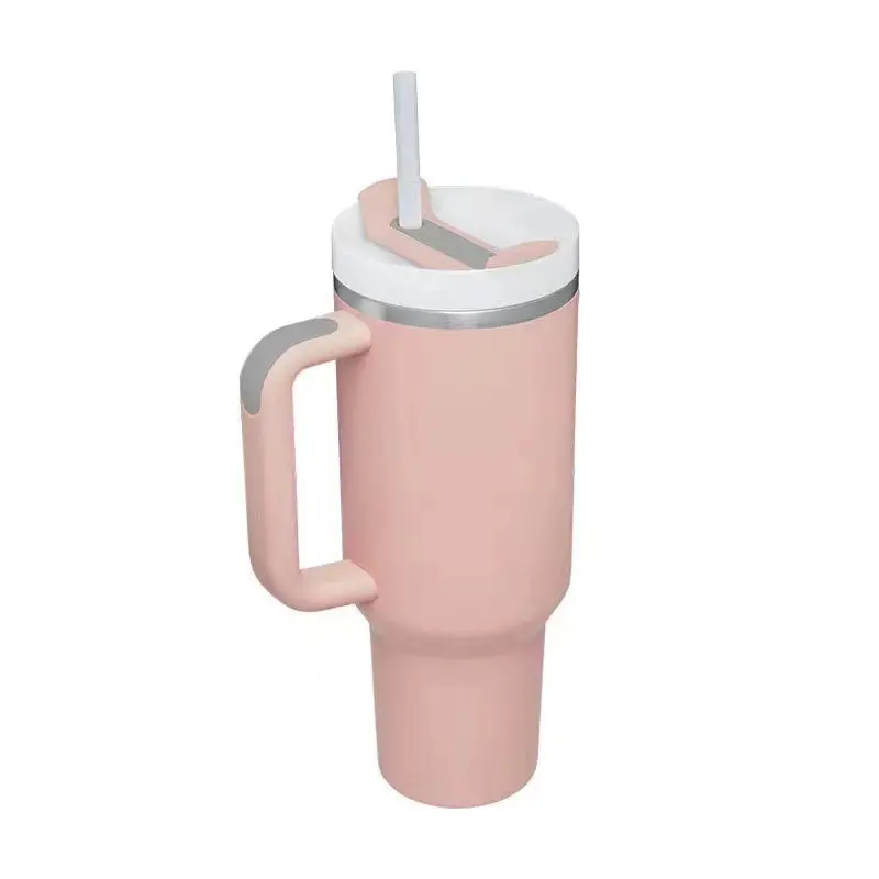 40oz Tumbler with Handle 2nd Generation, Leak-proof Lid and Straw, Insulated Stainless Steel Travel Mug, Cover Drinkware Reusable Bottle 0