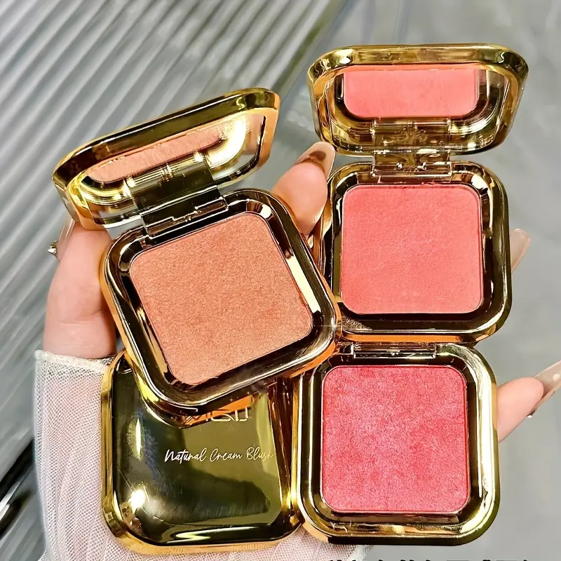 Luxurious Mashed Potatoes Texture Blush - Multidimensional Pigments in Purple, Peach, & Teal - Waterproof, Smudge-Proof, Long-Lasting Radiance for All-Day Beauty 0