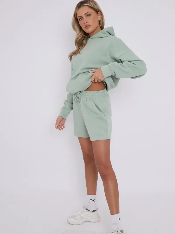 ChicHero Women Oversized Hoodie Sweatshirt Shorts Premium Oversized Fleece High Cotton Casual Comfortable Tracksuit 4