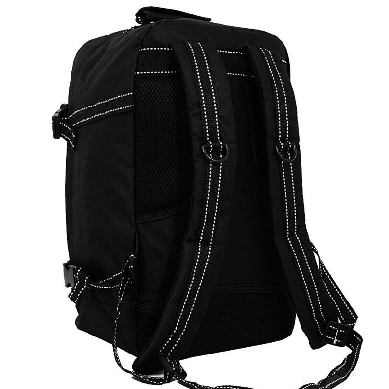 Black/Lime Cabin Friendly Rucksack With Multiple Zip, Lightweight cabin bag, Airline-friendly bag, Travel essentials bag 3