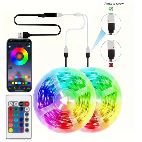 USB-Powered LED Strip Lights with Remote Control for TV Backlight and Home Decor ledstrip Lights