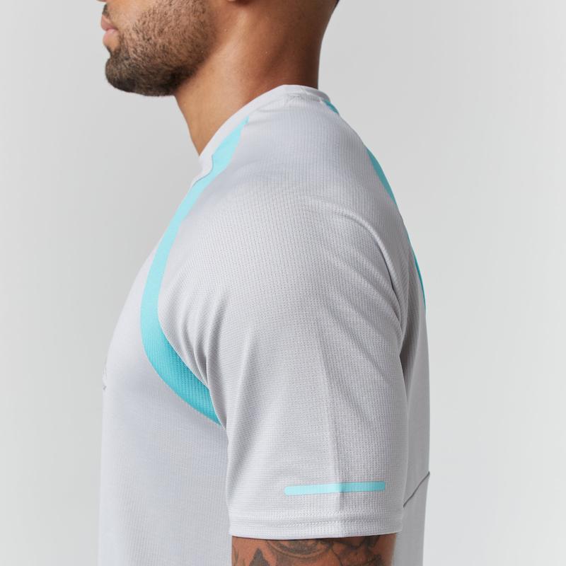Cut & Sew Stripe Training Twinset I Ice Grey Aqua 3