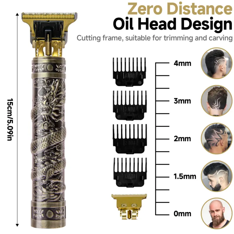 Professional Men Hair Clippers Trimmer Machine Cordless Beard Electric Shaver UK Comfort Default 8