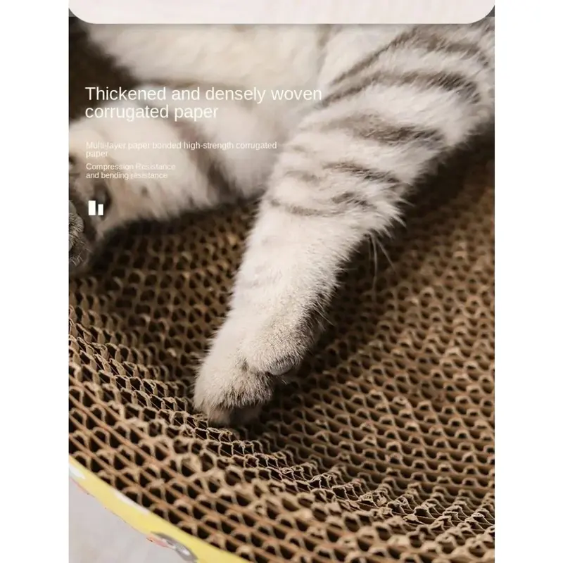 Cat Scratching Board Protect Furniture Grinding Claw Toys Oval Corrugated Paper Wear-resistant Cat Nest Cat Accessories 8