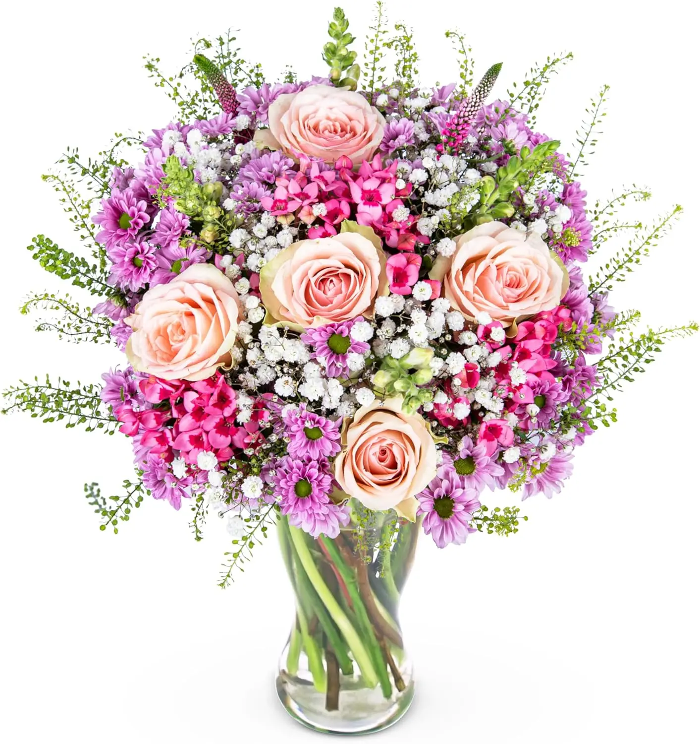 Pink Sunshine - Bouquet of Fresh Flowers - Birthday Flowers - Next Day Free Shipping - Flowers for her - Flowers 2024 - Gifts for him - Flowers Gift - Fresh Cut Flowers - Gifts for Girlfriend - Prestige Flowers