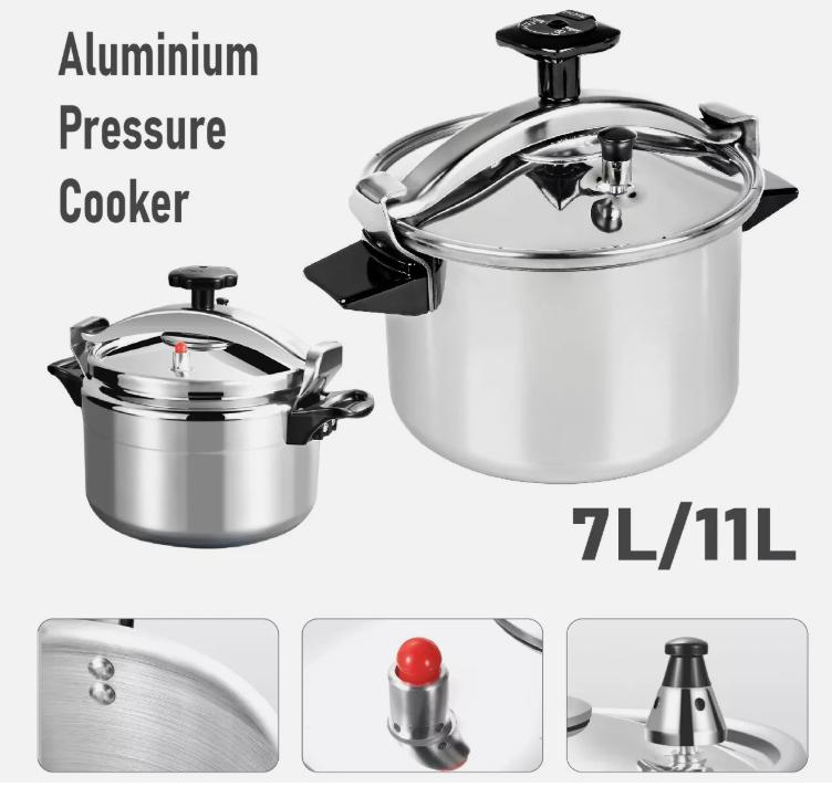Product Introduction of 7L-11L Aluminium Pressure Cooker with Lid Latch Indicator - Cookware 9