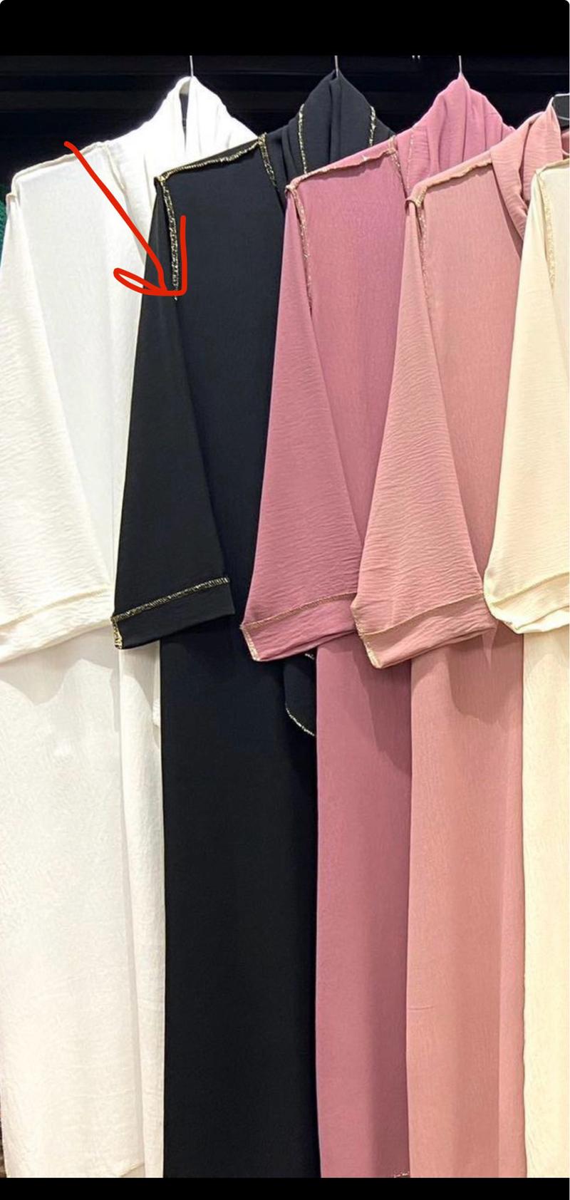 Product Introduction of Women's Fashion Abaya Dress Modern Plain Cotton One-Size 6