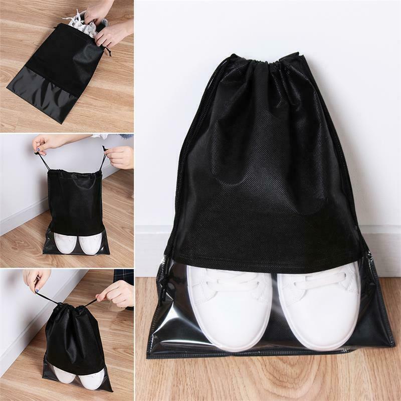 20X Large Portable Shoes Bag Travel Storage Pouch Drawstring Dust Bags Non-Woven 1