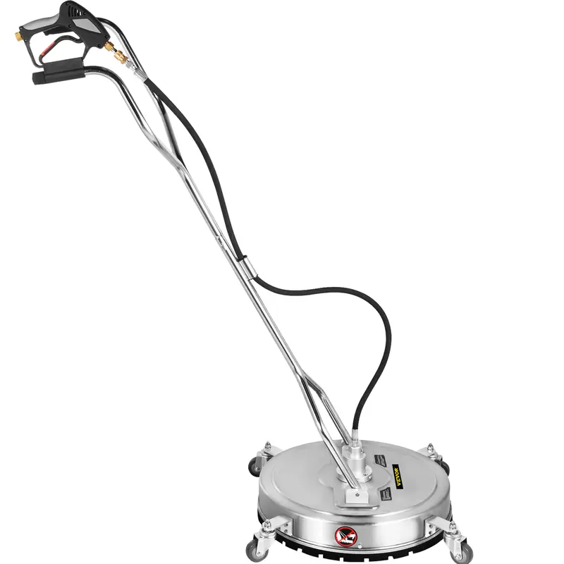 VEVOR  24 Inch Surface Cleaner Pressure Flat Surface Cleaning 4000 PSI Max Working Pressure Flat Surface Cleaner Stainless Steel Rotating Surface Cleaner with Wheels Power Washer Floor Scrubber 8