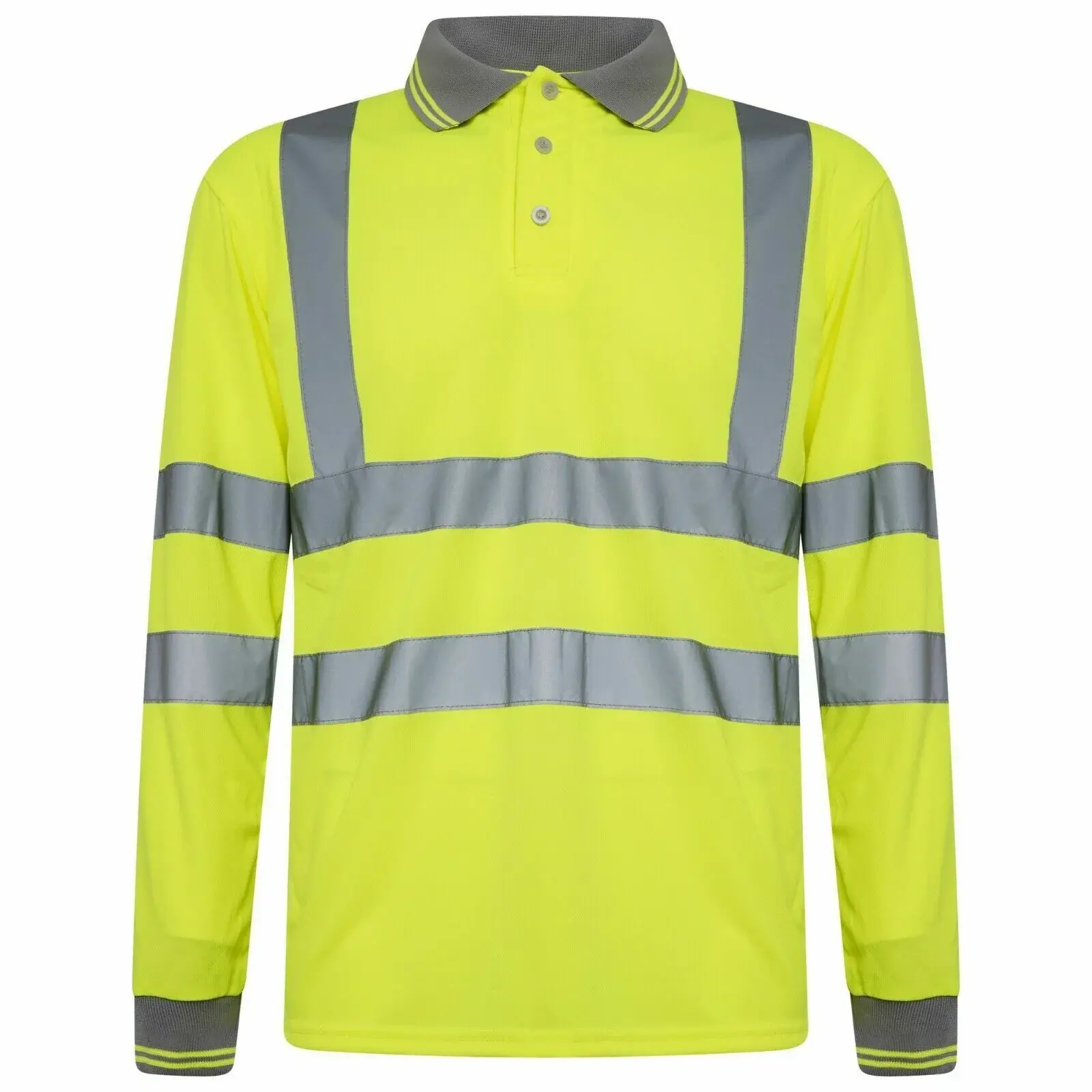 Step Ahead Hi Vis Long Sleeve Polo Shirt