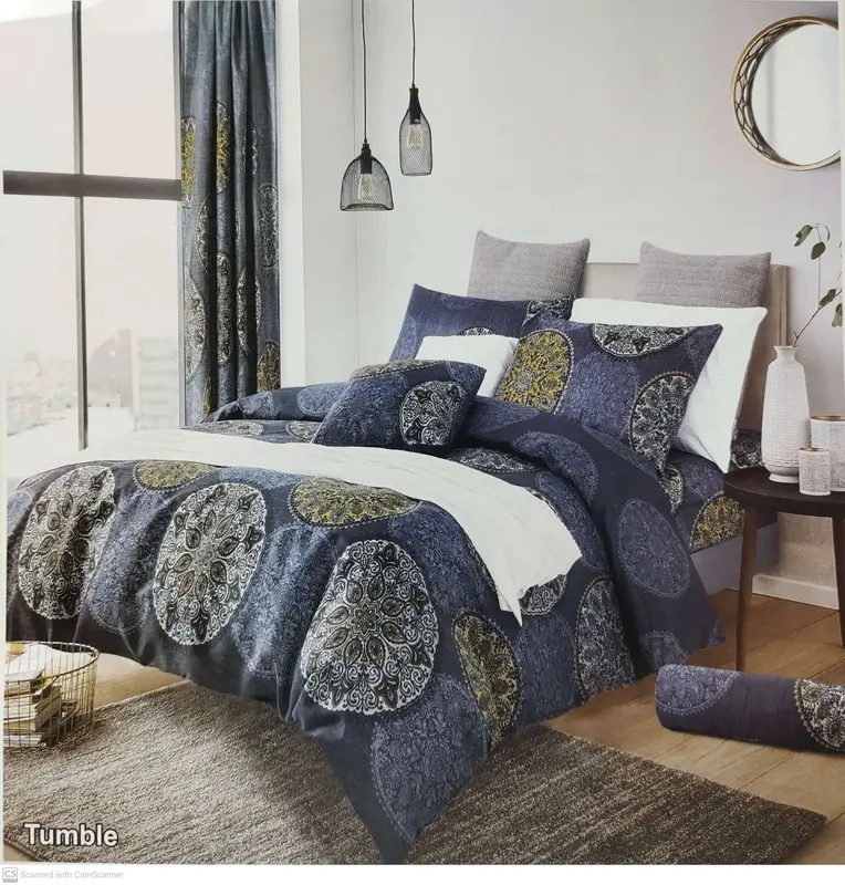 3 Piece Printed  Oxford Microfiber Duvet Set – Includes 1 Duvet Cover and 2 Pillow Cases – Luxury,  Soft Bedding, Durable | and Wrinkle-Resistant | Breathable | Flat weave | Wrinkle Resistant | Machine Wash Double and King bedroom 3
