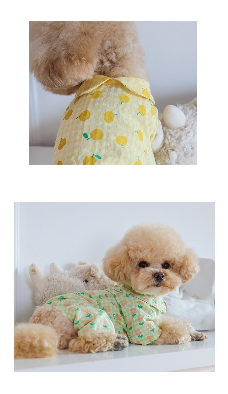 Product Introduction of Spring and summer breathable cotton pet four-legged loungewear dog cat clothes wholesale kitten puppy teddy than bear clothing 5