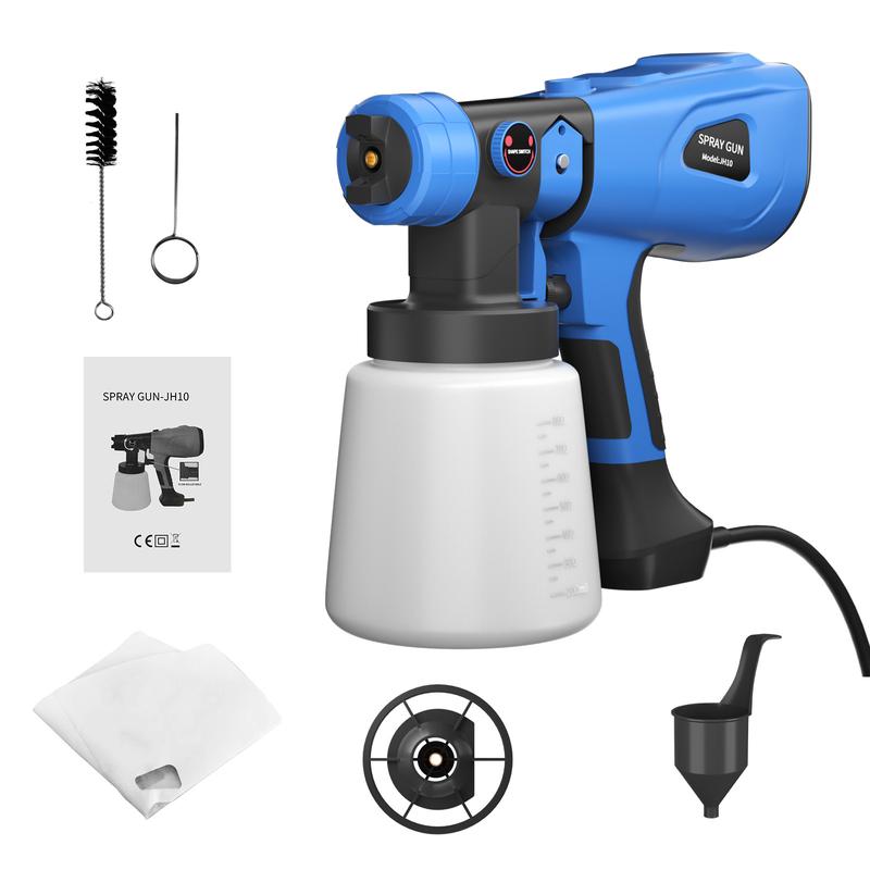 Product Introduction of DayPlus Paint Sprayer 550W Electric Spray Gun with 1000ml Detachable Container Easy to Clean, 1.8mm Copper Nozzles and 3 Patterns, 5ft Cord, for DIY Furniture, Cabinets, Fence, Railing Painting 2