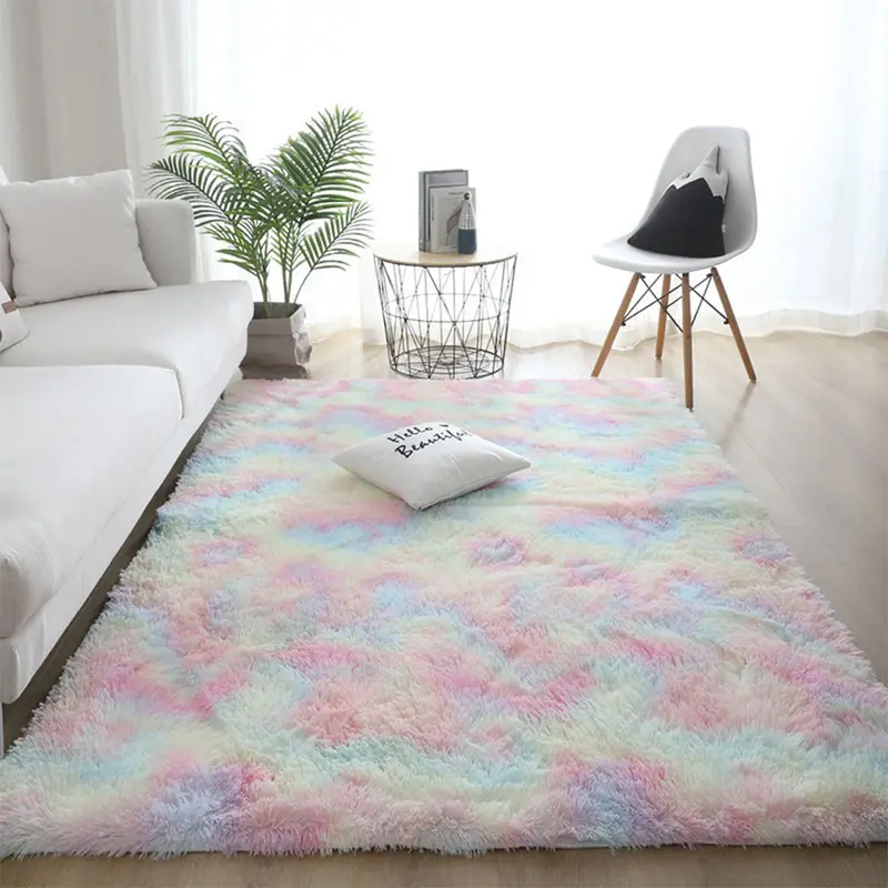 Fluffy  Large Shaggy Rugs for Living Room Bedroom Soft Carpet Floor Mat Indoor Cotton Plaid 8