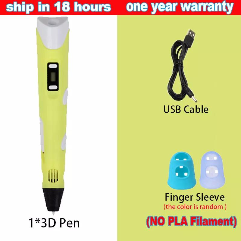 Birthday Kids 3D Drawing Printing Pen with LCD Screen - PLA ABS Filament Toys 4
