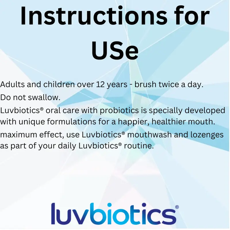 Luv Biotics Whitening Toothpaste with Oral Probiotics, Xylitol, & Aloe Vera – 75ml 5