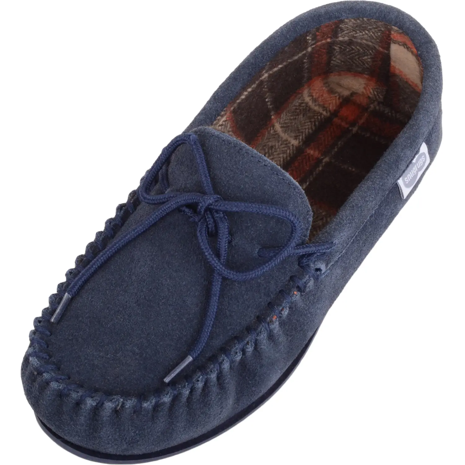 Men's Suede Moccasin Slipper - Soft Step - Cotton Lining
