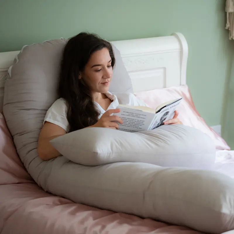 Full Body U-Shaped Pregnancy Pillow: Comfortable and Breathable with Free Zipped Cover 7