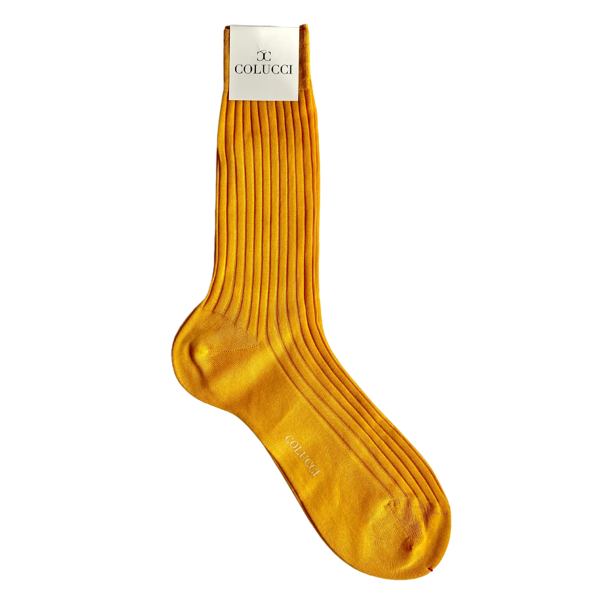 Yellow Cotton Dress Socks
