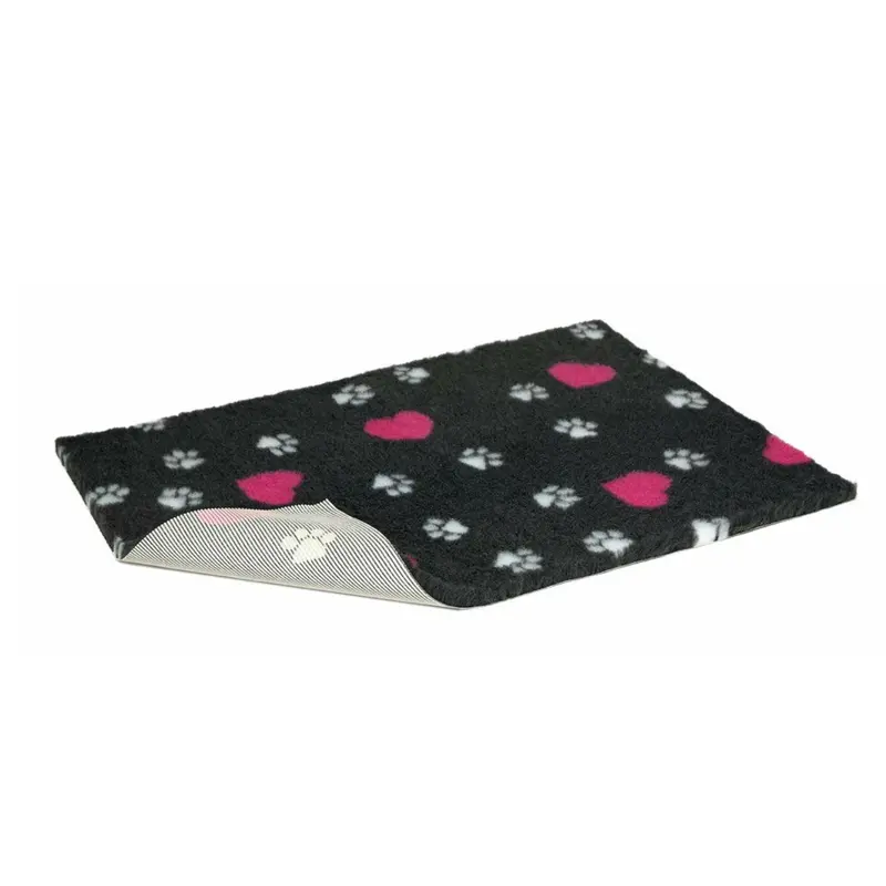 Pet Life - Vet Bed - Charcoal with Blue and White Paws 6