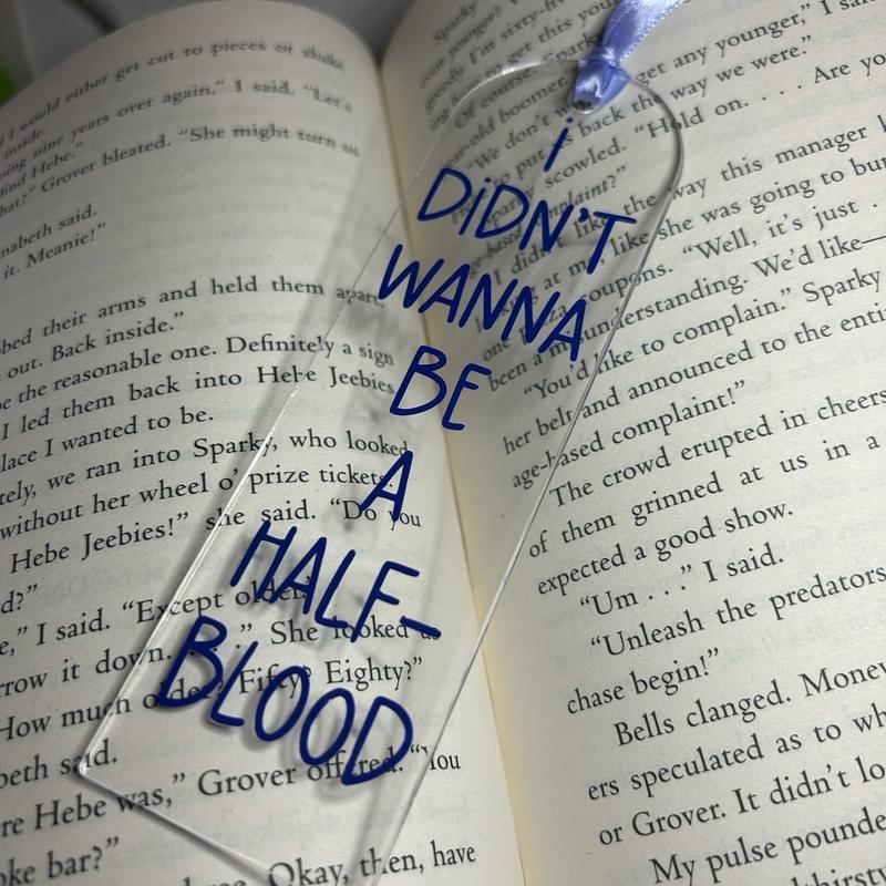 Half-Blood Bookmark | Lightning Thief Musical Inspired | Percy Jackson | Theatre Gifts | Musical theatre bookmark | Book Gift | book  life 4