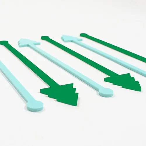Christmas Tree Green Acrylic Drink Stirrers - Pack of 6 1