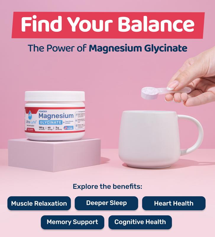 Ultra Lyte Magnesium Glycinate 180g - Mixed Berry | Relaxation & Cognitive Support 5