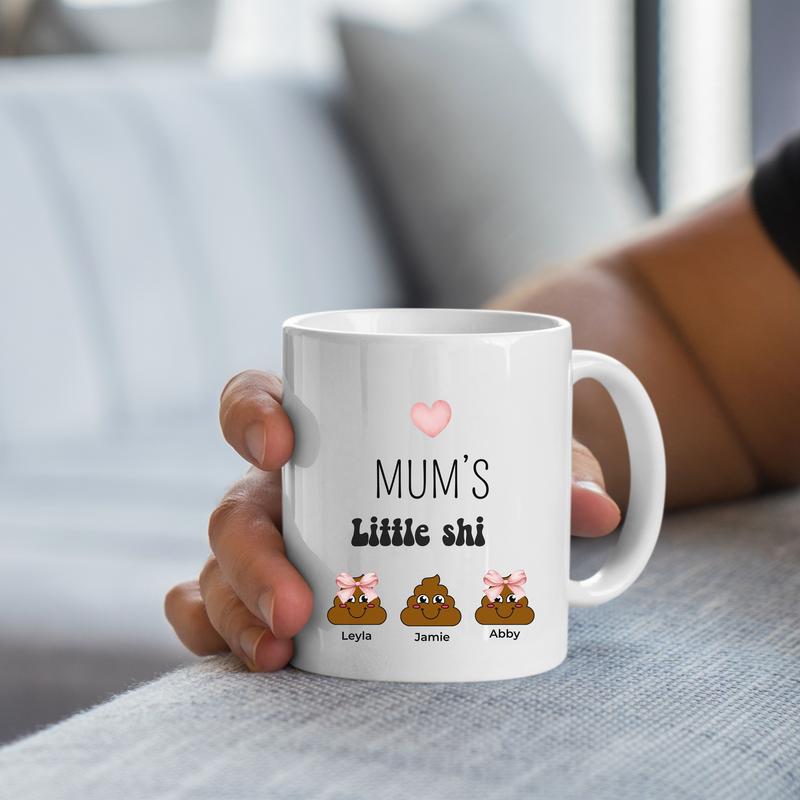 Personalised Mum's Little Funny Mug, Mother's day Gift,Present for Mum, Wife, Friend, Colleague, 11 Oz Cup Drinkware, Reusable Tumbler,mam, mom, mama For Coffee or Tea at the Office, with Coworkers Reuse Washable Ceramic mugs sweary 3