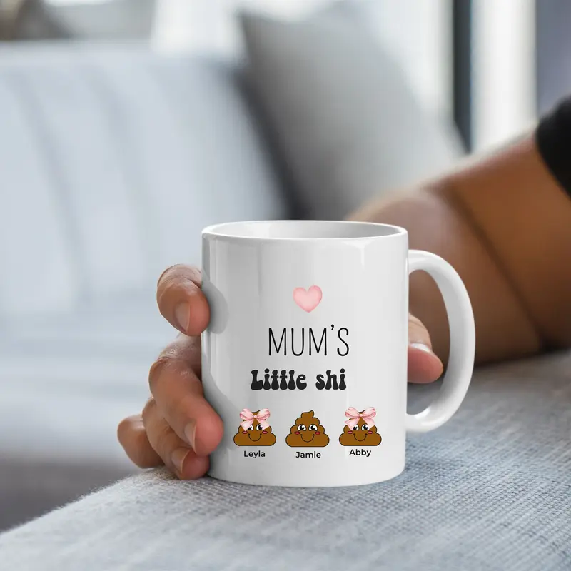 Personalised Mum's Little Funny Mug, Mother's day Gift,Present for Mum, Wife, Friend, Colleague, 11 Oz Cup Drinkware, Reusable Tumbler,mam, mom, mama For Coffee or Tea at the Office, with Coworkers Reuse Washable Ceramic mugs sweary 3