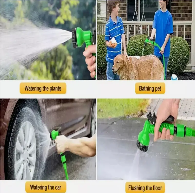 Expandable Garden Hose Pipe Anti Kink with 7 Function Water Spray Gun - Magic Hose 1