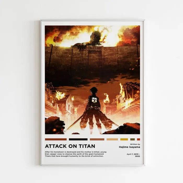 Attack on Titan Unframed Poster, Attack on Titan Poster, Unframed Poster, High Quality, Wall Art 3
