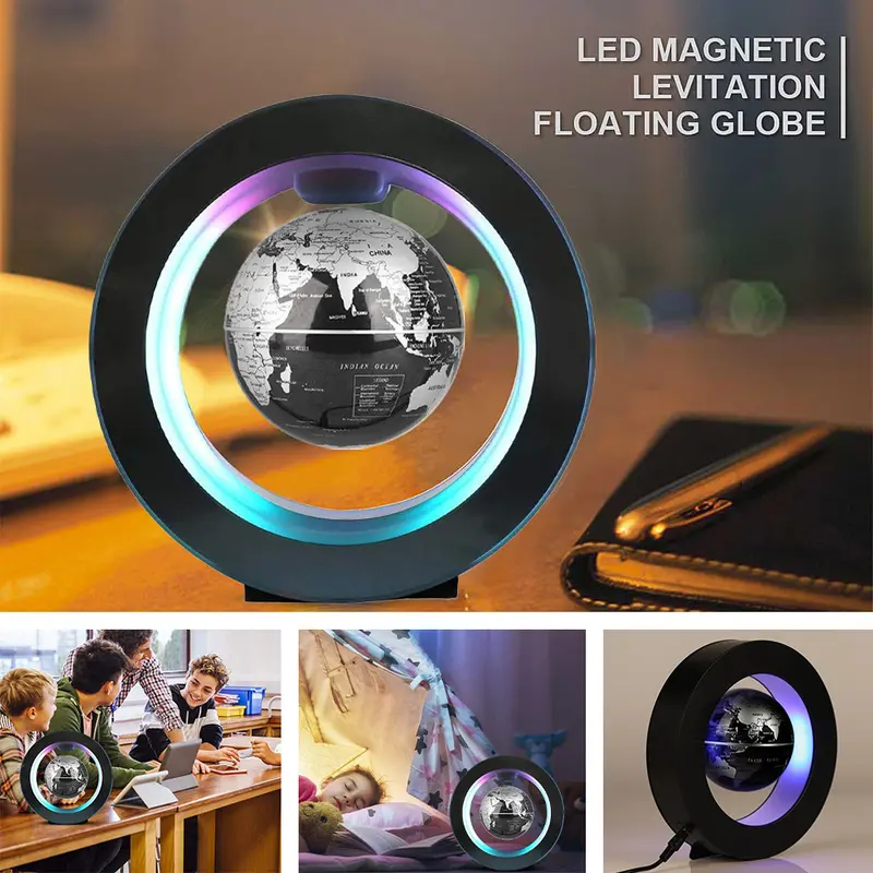 LED Rotating World Map Magnetic Levitation Globe Floating Lamp - Novelty Birthday Gift 3