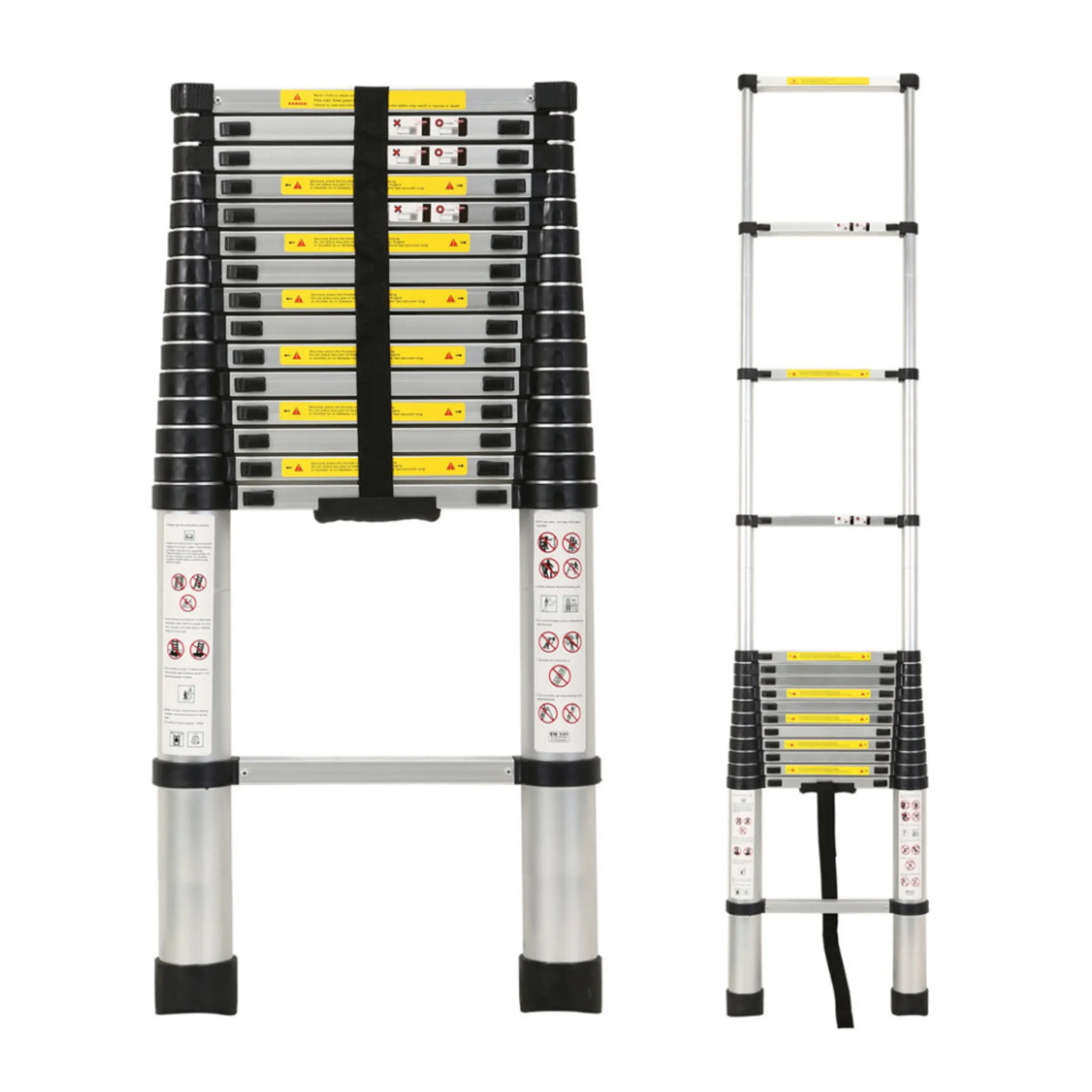 4.7m Lightweight Aluminium Straight Telescopic Extendable Multi-Position Portable Ladder