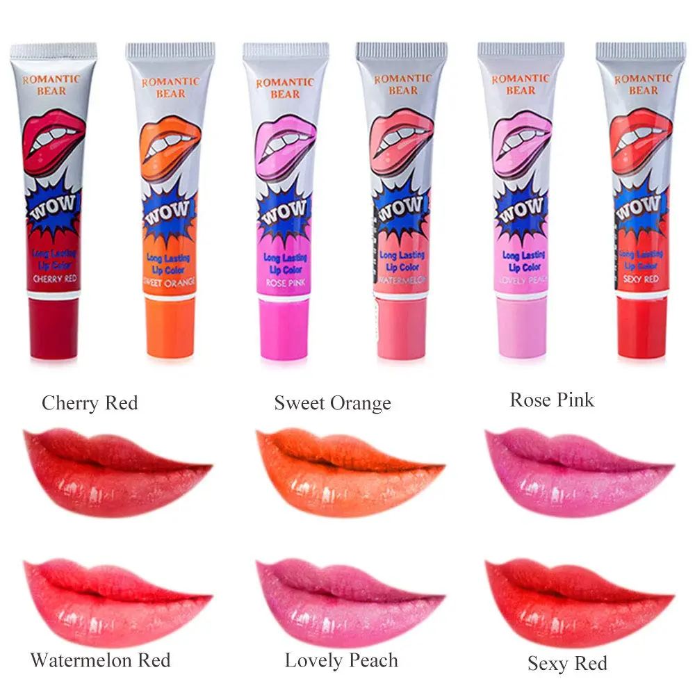 6Colors Sexy Waterproof Lipstick Peel Off Tint Long Lasting Lip Gloss Makeup