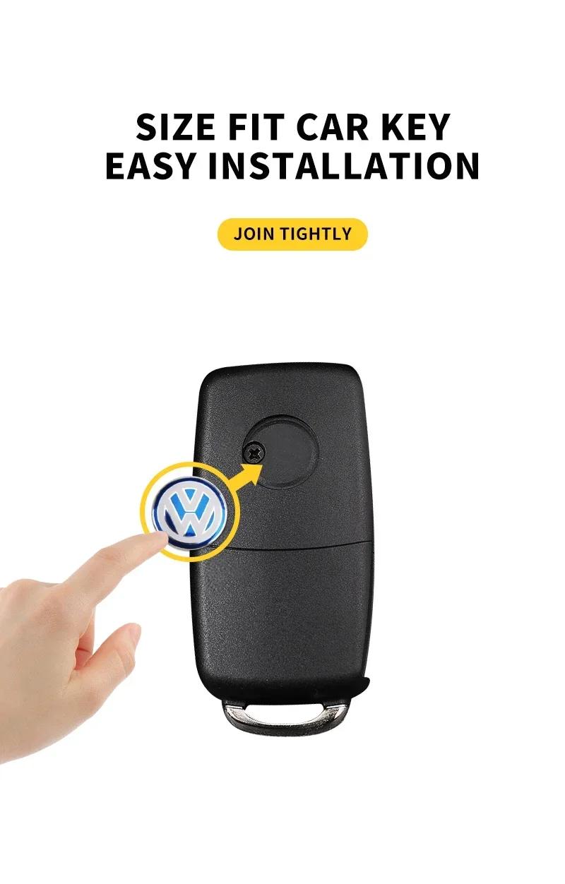 Product Introduction of Car Key Badge Emblem Replacement Car Key Stickers For Volkswagen VW Polo Passat B5 B6 B7 T4 T5 Golf 4 5 6 Tiguan Jetta GTI 4